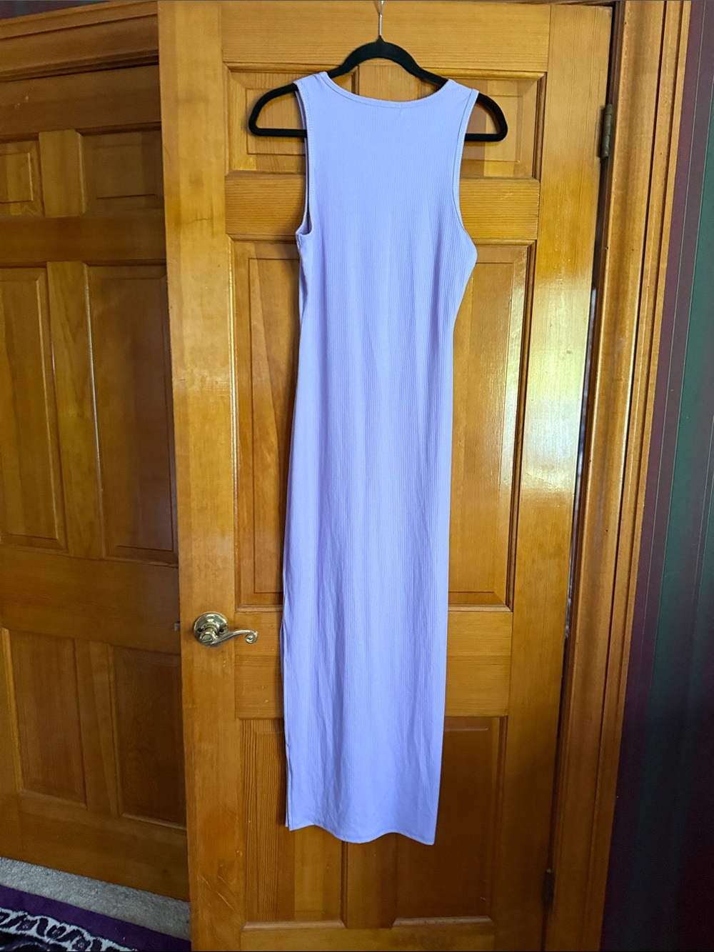 Love J Sleeveless Lavender Ribbed Maxi Dress - Picture 4 of 4